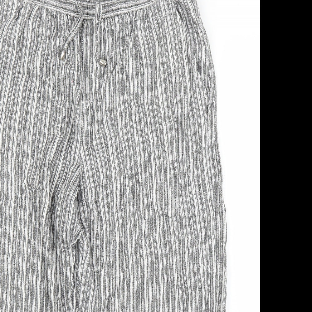 Very Womens Grey Striped  Bloomer Trousers Size 16