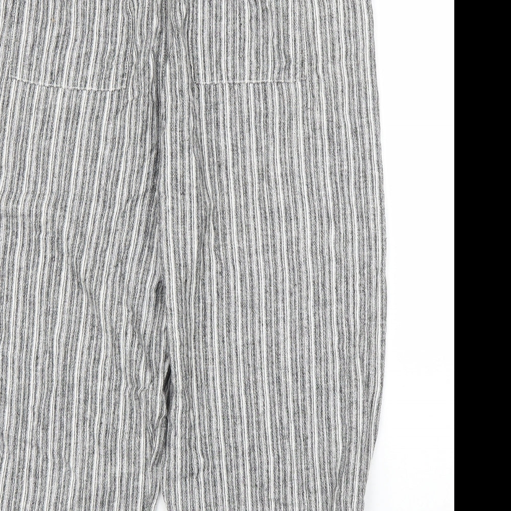 Very Womens Grey Striped  Bloomer Trousers Size 16