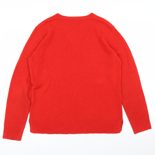 M&S Womens Red   Pullover Jumper Size 12