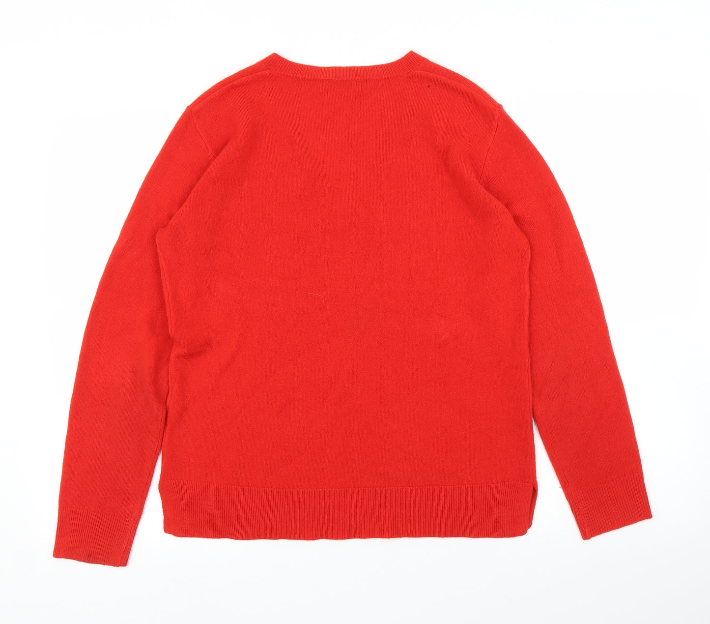 M&S Womens Red   Pullover Jumper Size 12