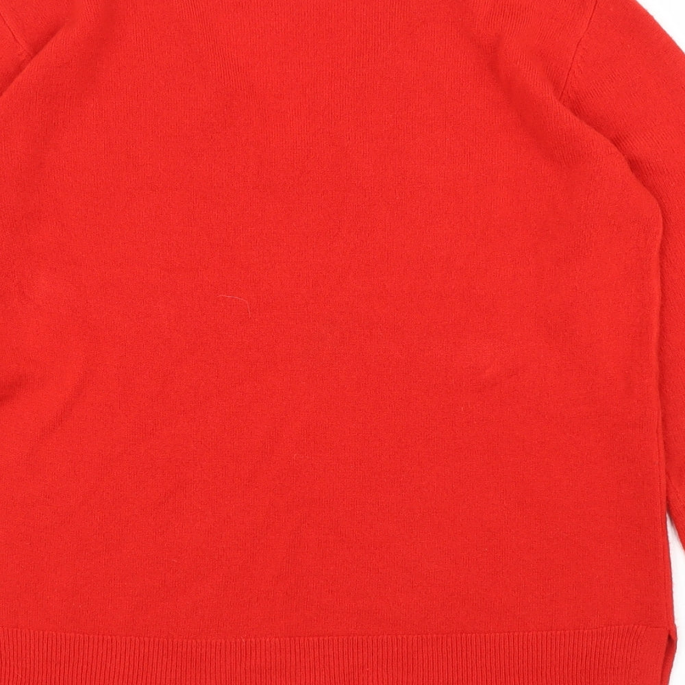 M&S Womens Red   Pullover Jumper Size 12