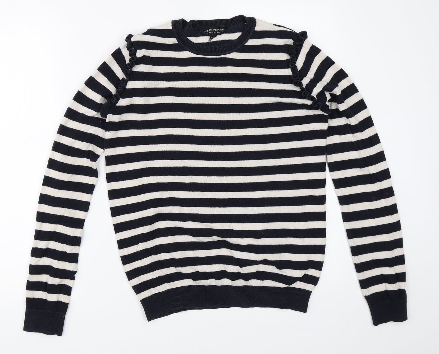 Dorothy Perkins Womens Blue Striped  Pullover Jumper Size 10