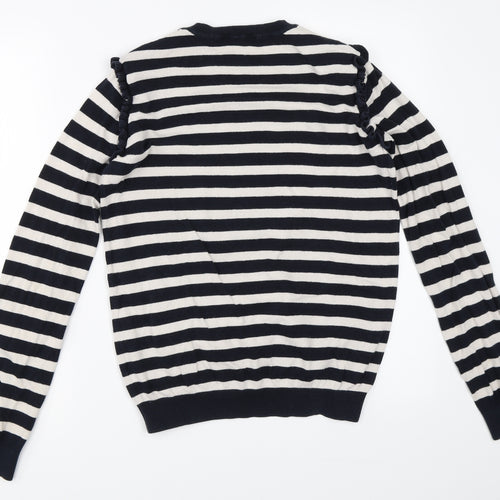 Dorothy Perkins Womens Blue Striped  Pullover Jumper Size 10