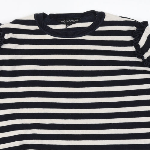 Dorothy Perkins Womens Blue Striped  Pullover Jumper Size 10