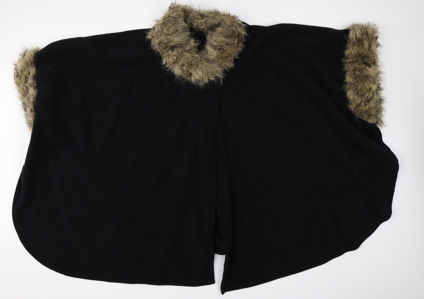 Preworn Womens Black  Fleece Cape Jumper One Size