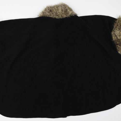 Preworn Womens Black  Fleece Cape Jumper One Size