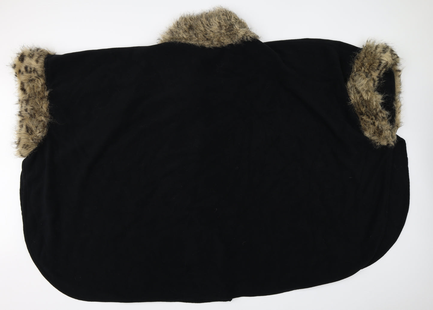 Preworn Womens Black  Fleece Cape Jumper One Size