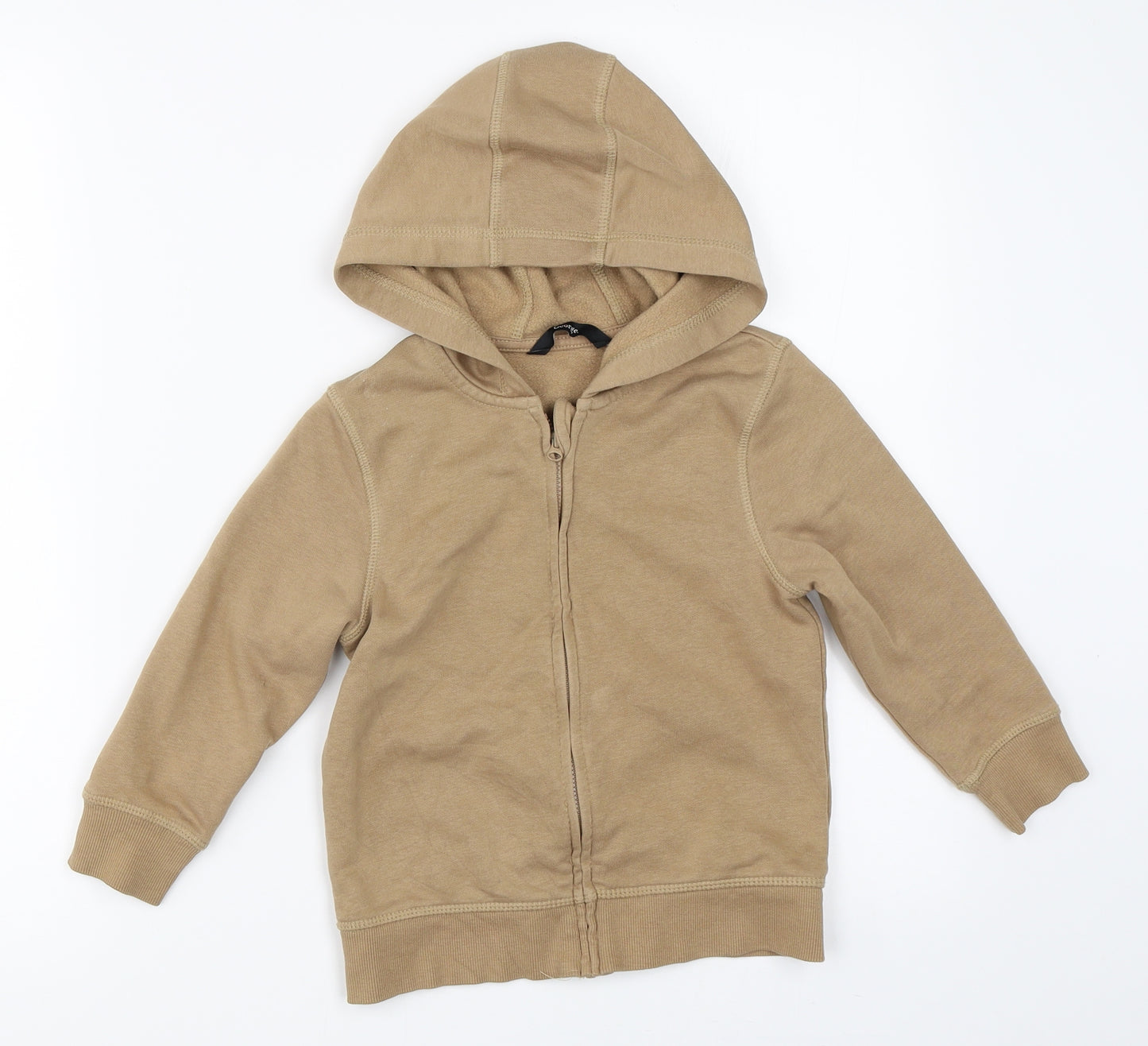 George Boys Beige   Full Zip Hoodie Size 3-4 Years
