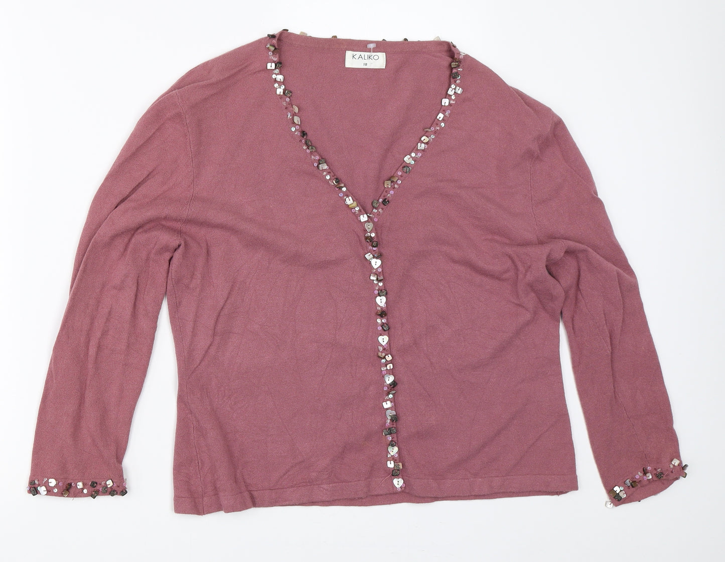 Kaliko Womens Pink   Cardigan Jumper Size 18