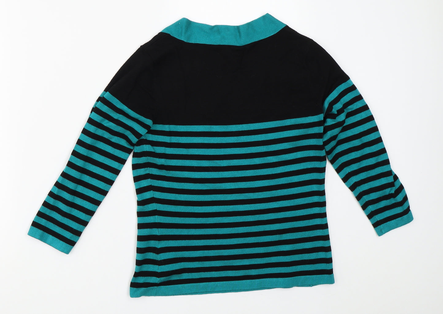 Precis Womens Blue Striped  Pullover Jumper Size XS