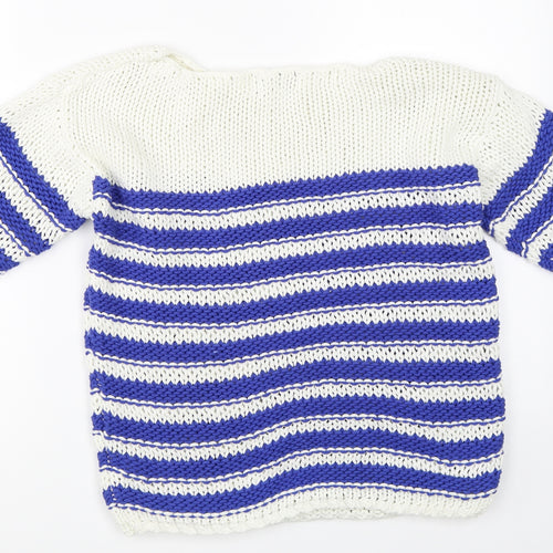 NEXT Womens Blue Striped  Pullover Jumper Size S