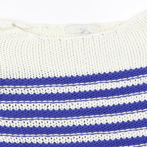 NEXT Womens Blue Striped  Pullover Jumper Size S
