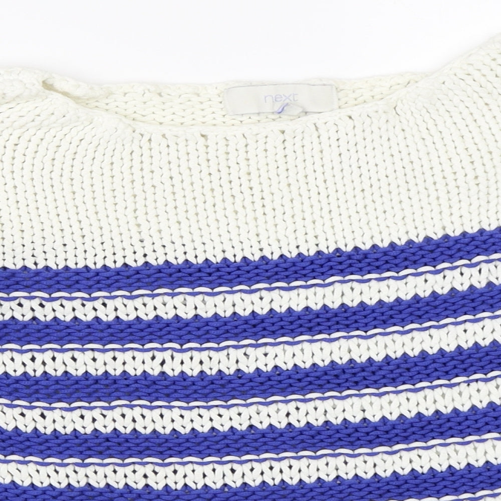 NEXT Womens Blue Striped  Pullover Jumper Size S