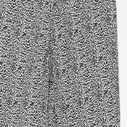 Julipa Womens White Animal Print  Cropped Trousers Size 10 L21 in