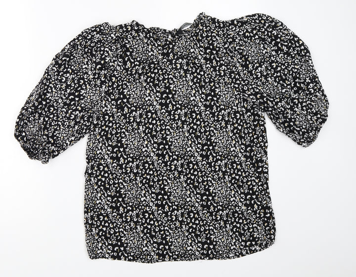 F&F Womens Black Basic Blouse Size 8