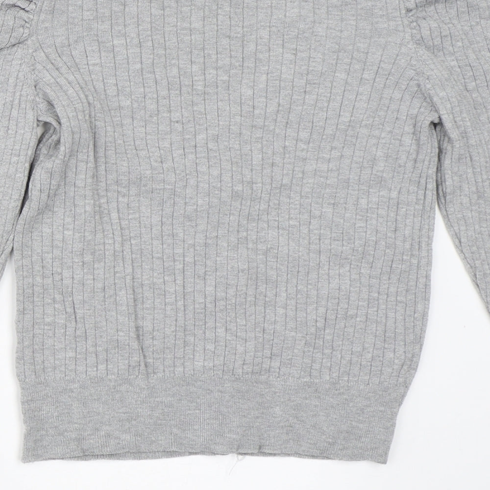 H&M Womens Grey   Pullover Jumper Size M