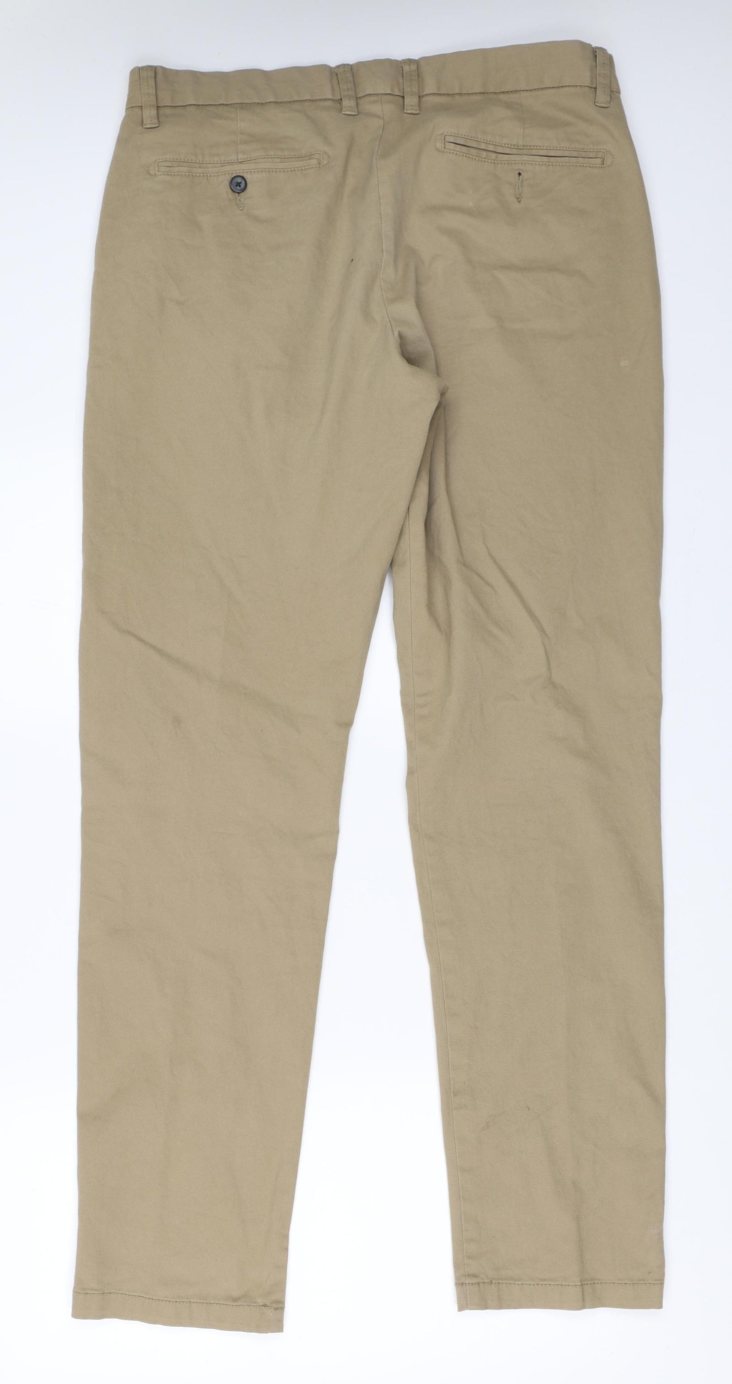 TU Mens Beige   Chino Trousers Size 34 in L34 in