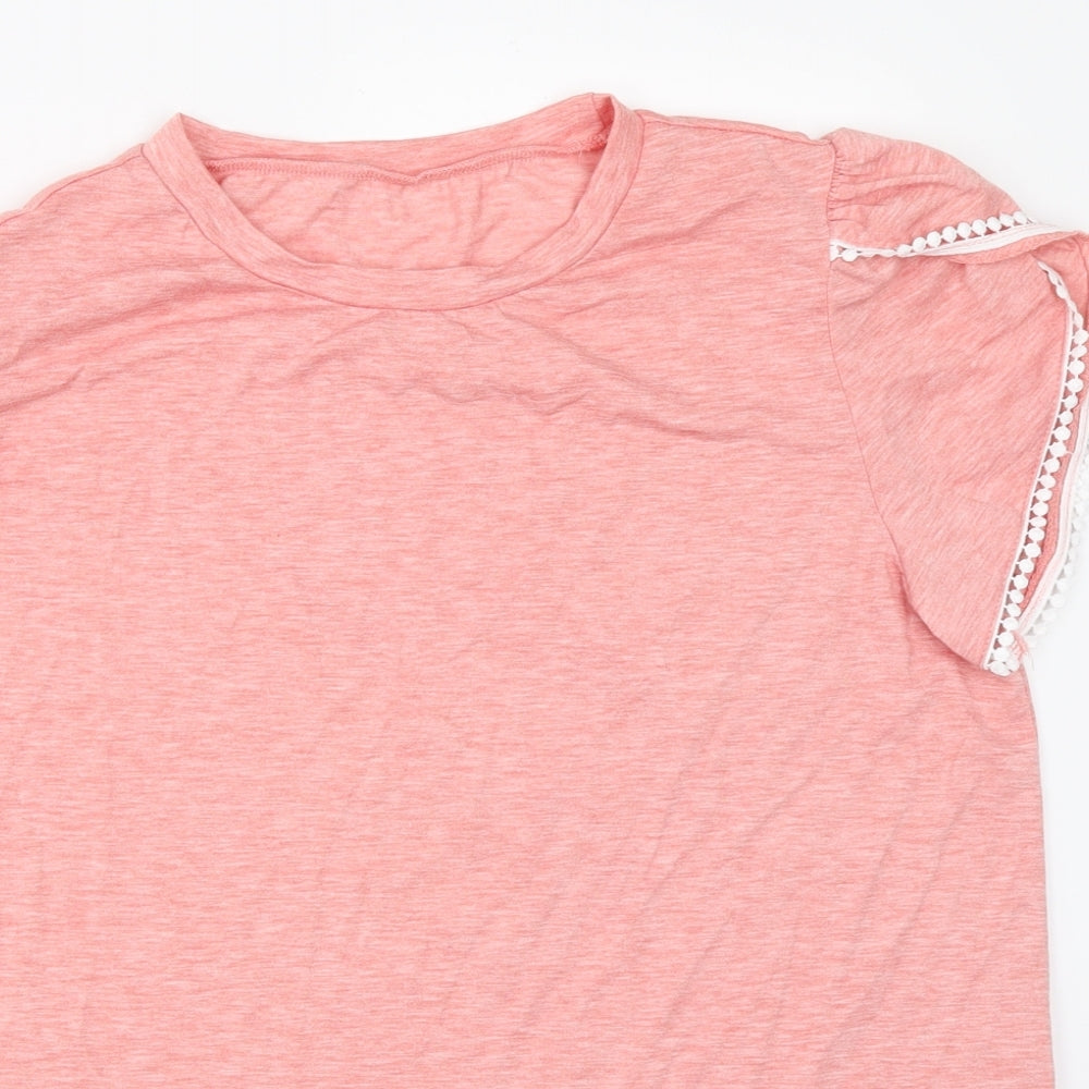 SheIn Womens Pink   Basic T-Shirt Size L