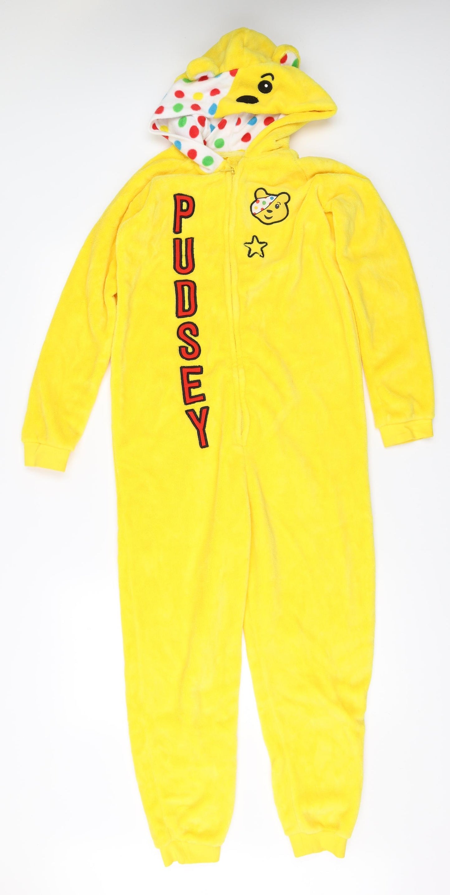 George Boys Yellow Solid   One Piece Size 11-12 Years  - Pudsey Bear Children in Need