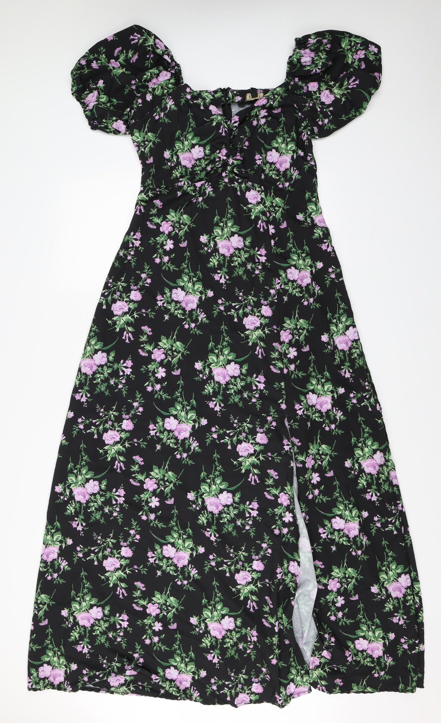 Lipsy Womens Black Floral  Fit & Flare  Size 14