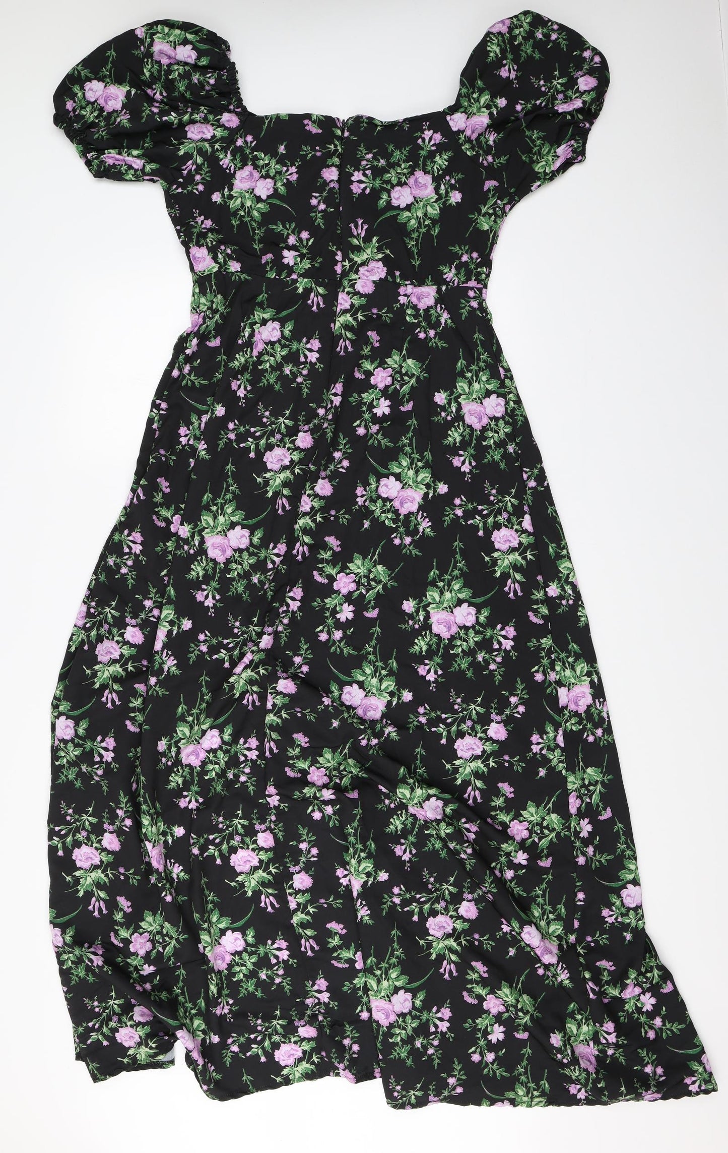 Lipsy Womens Black Floral  Fit & Flare  Size 14