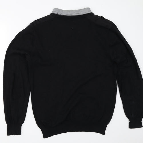 Peacocks Mens Black   Pullover Jumper Size XL