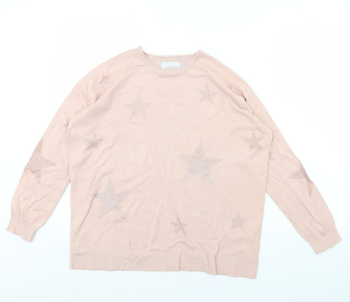 Red Herring Womens Pink   Pullover Jumper Size 8  - Star