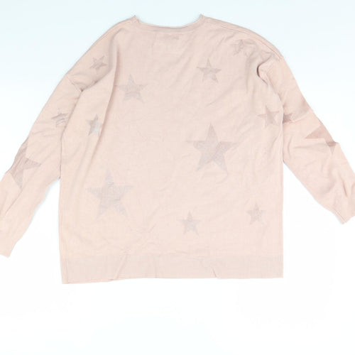 Red Herring Womens Pink   Pullover Jumper Size 8  - Star