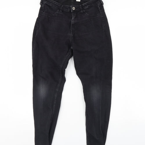 Preworn Womens Black  Denim Skinny Jeans Size 30 in L28 in