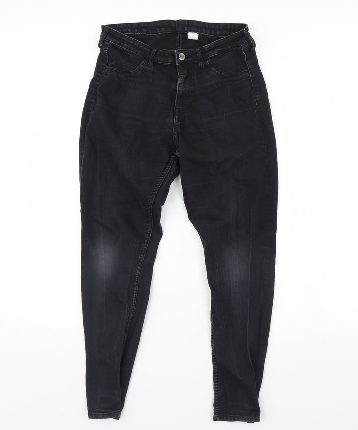 Preworn Womens Black Denim Skinny Jeans Size 30 in L28 in