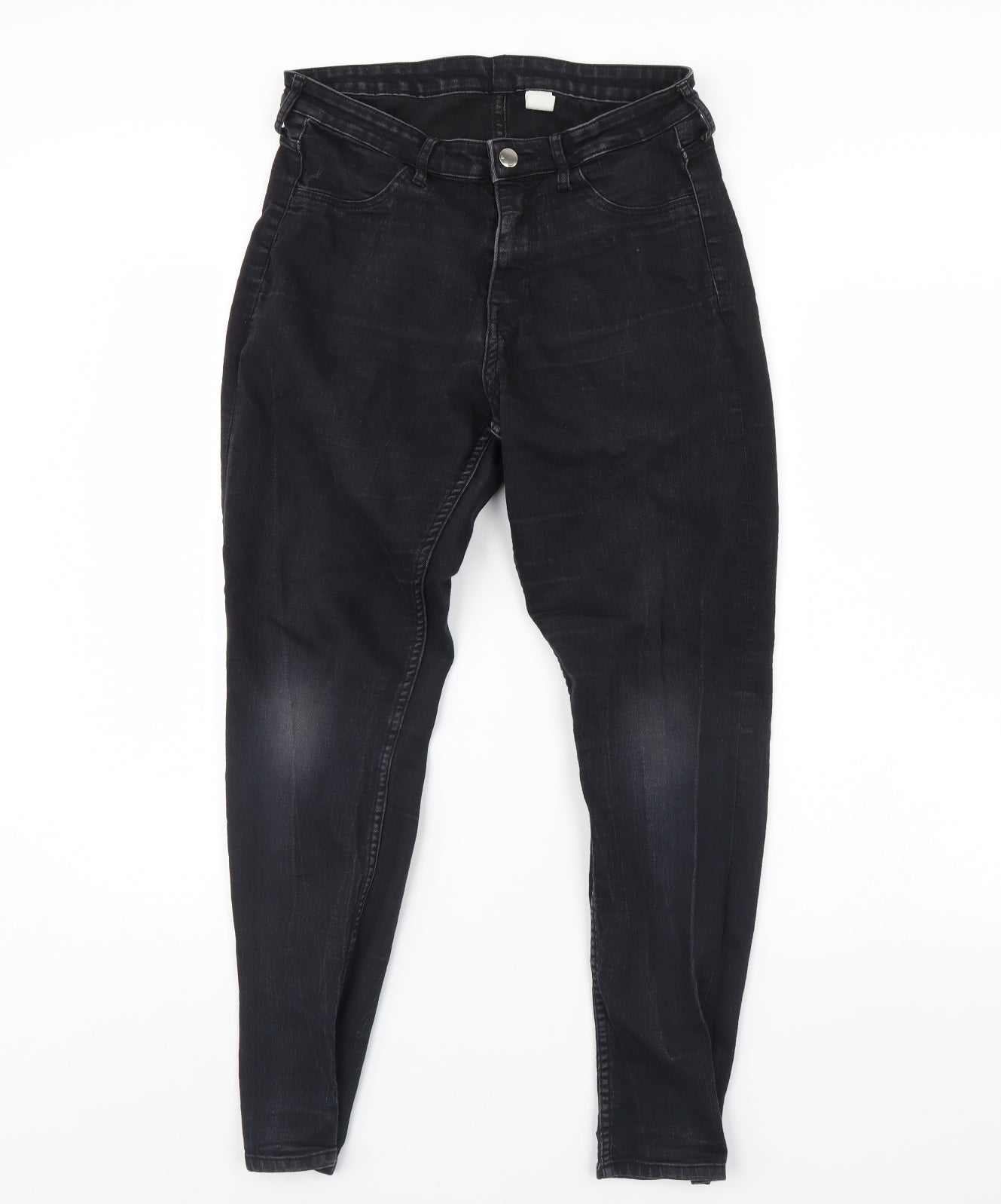 Preworn Womens Black  Denim Skinny Jeans Size 30 in L28 in