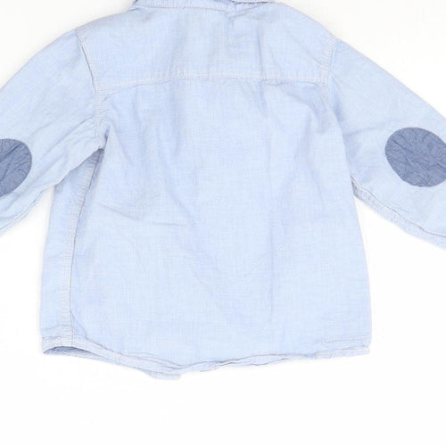 H&M Boys Blue   Basic Button-Up Size 12 Months