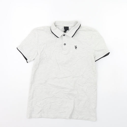 H&M Mens Grey    Polo Size S