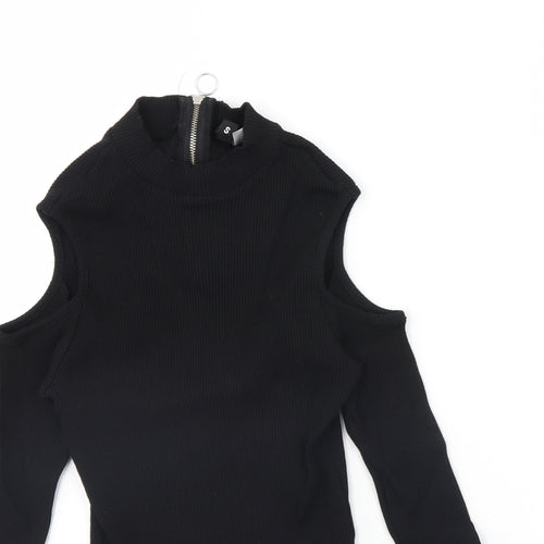 Divided Womens Black   Pullover Jumper Size S