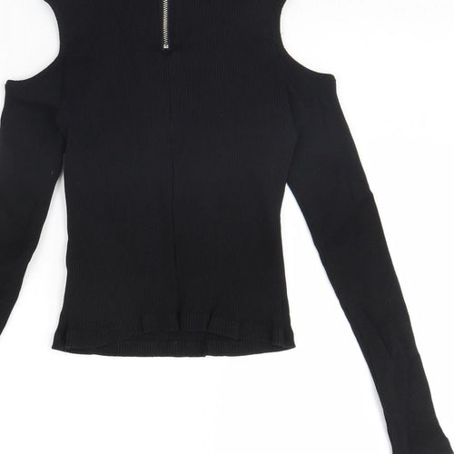 Divided Womens Black   Pullover Jumper Size S