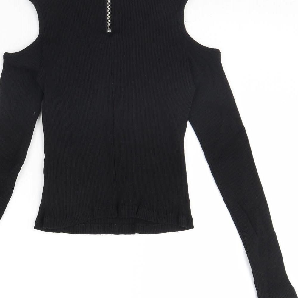 Divided Womens Black   Pullover Jumper Size S