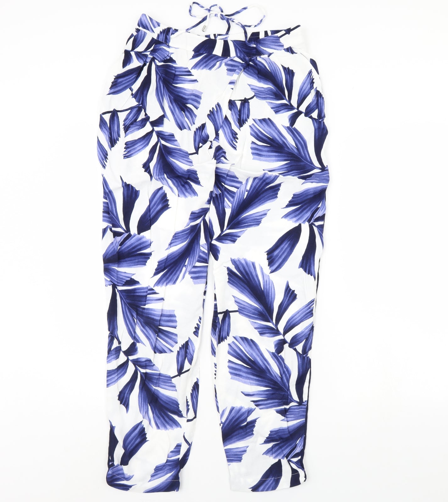 Phase Eight Womens White Floral  Trousers  Size 30 in L30 in