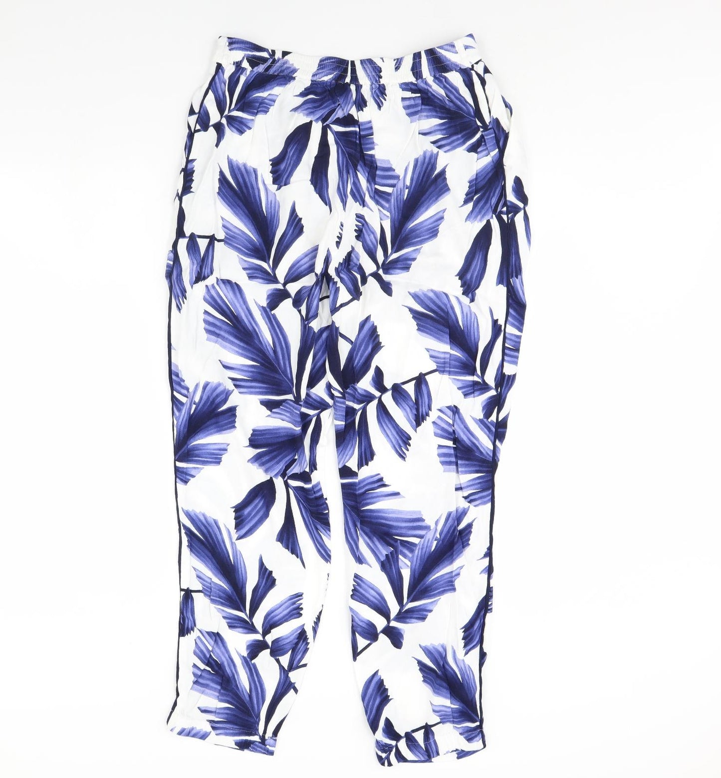 Phase Eight Womens White Floral  Trousers  Size 30 in L30 in