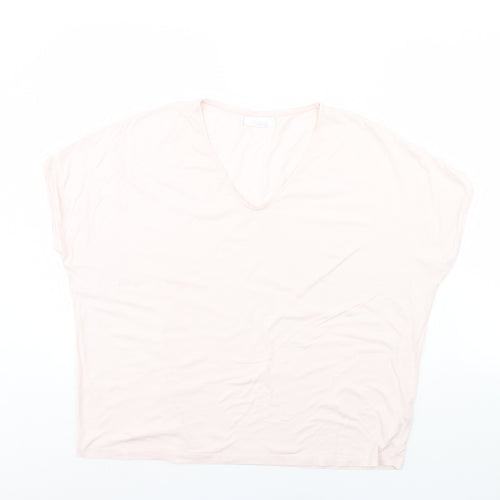 The White Company Womens Pink   Basic T-Shirt Size L