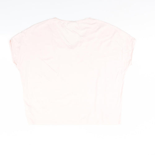The White Company Womens Pink   Basic T-Shirt Size L