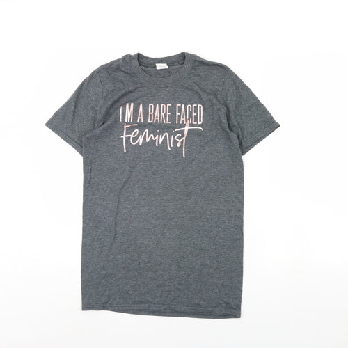 Gildan Womens Grey   Basic T-Shirt Size S