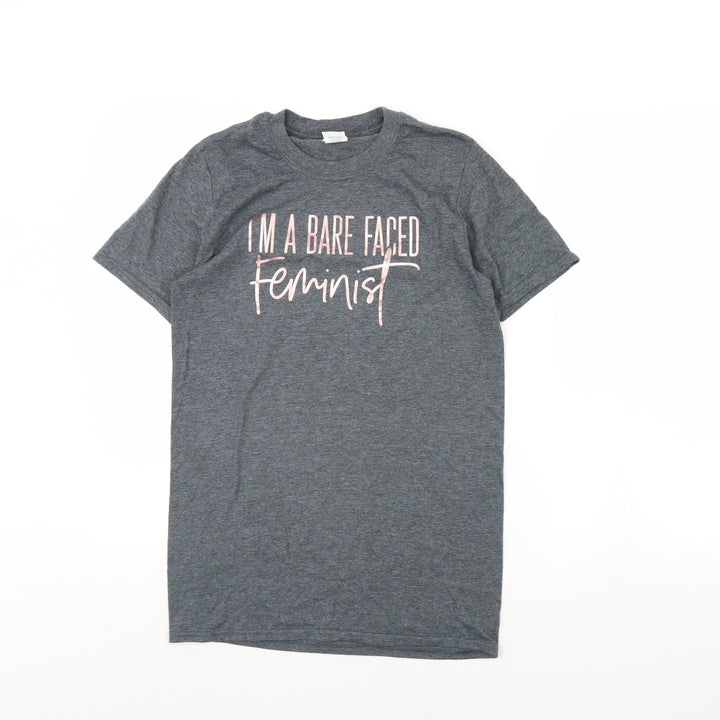 Gildan Womens Grey Basic T-Shirt Size S