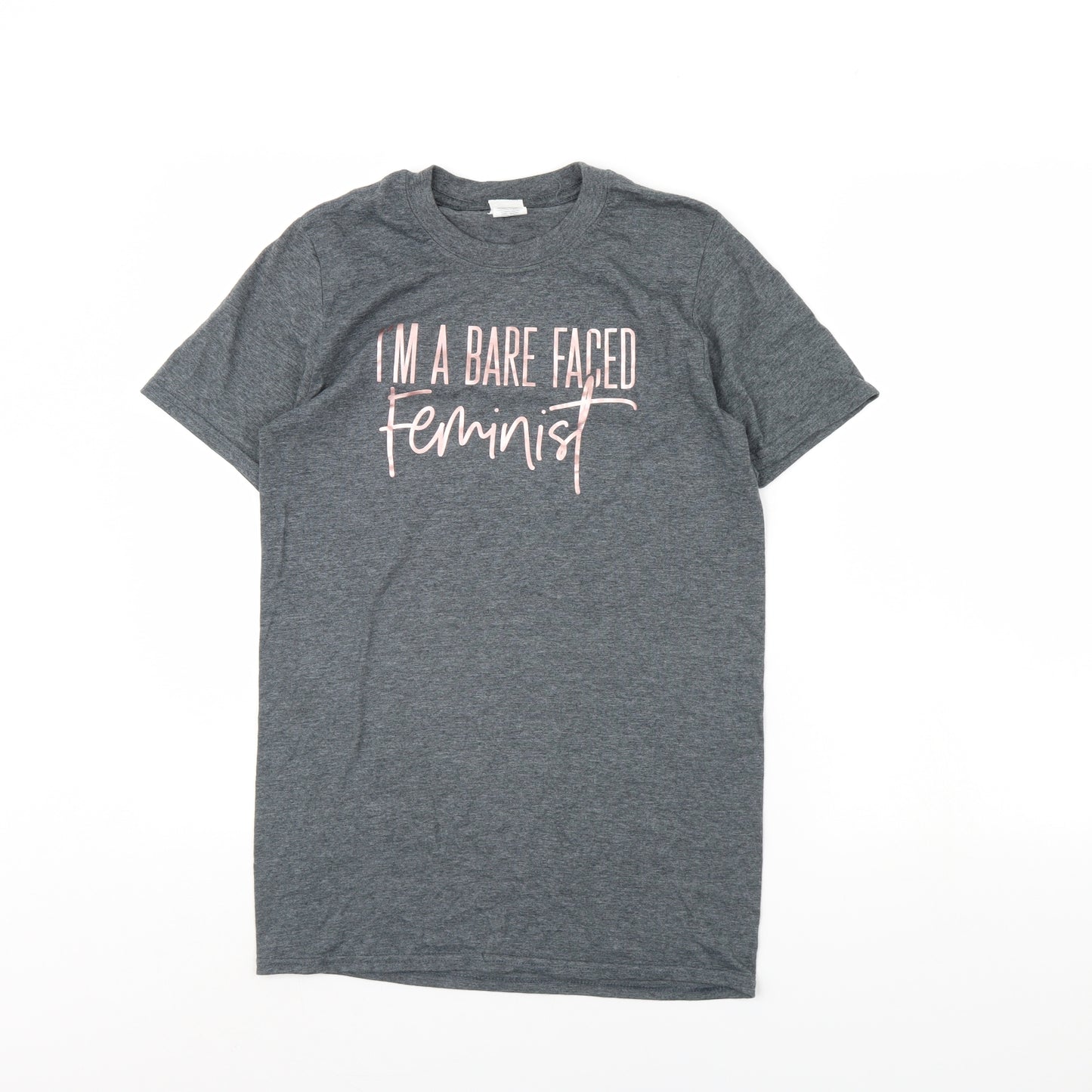 Gildan Womens Grey   Basic T-Shirt Size S