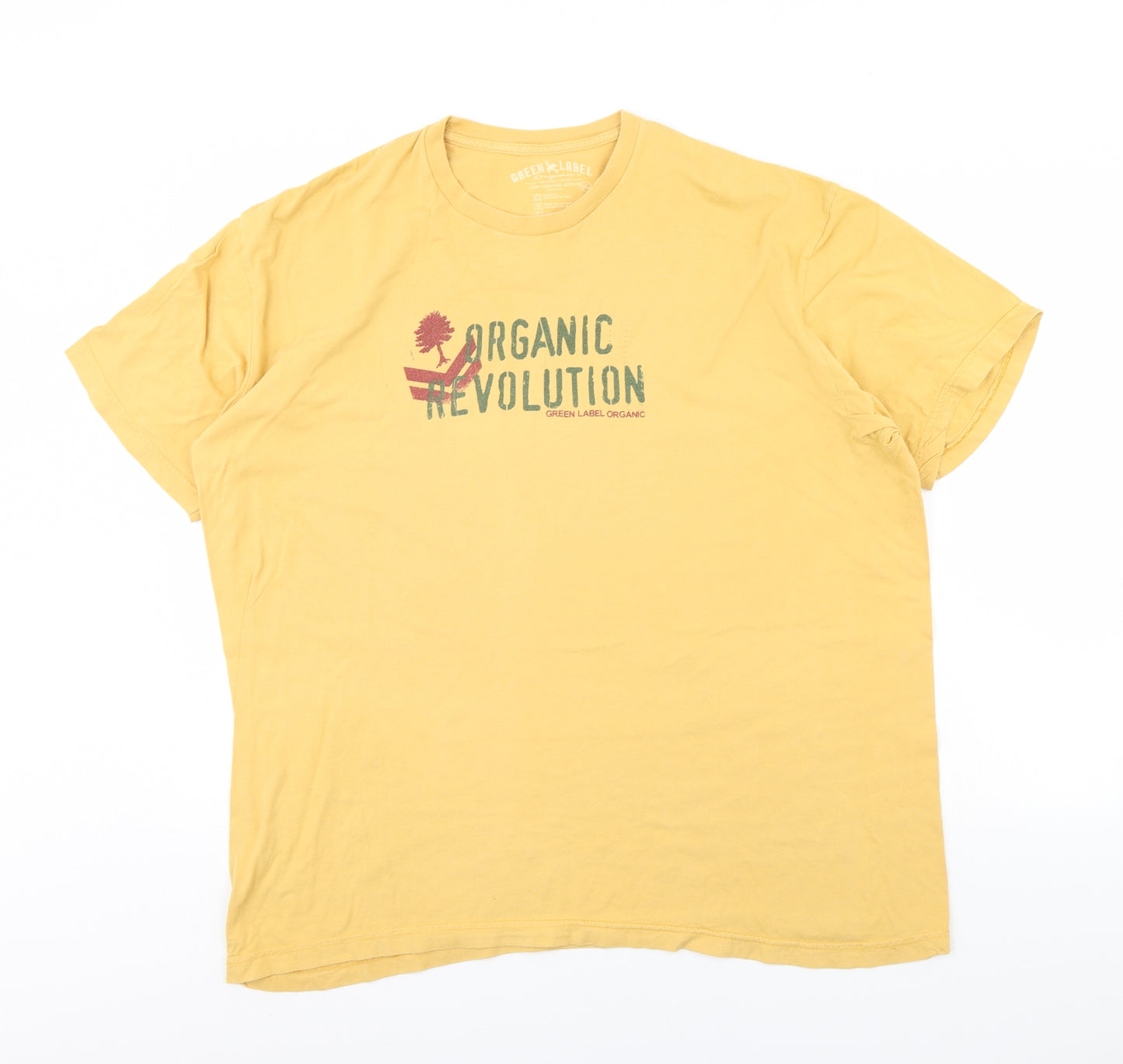 Green label  Mens Yellow    T-Shirt Size XL