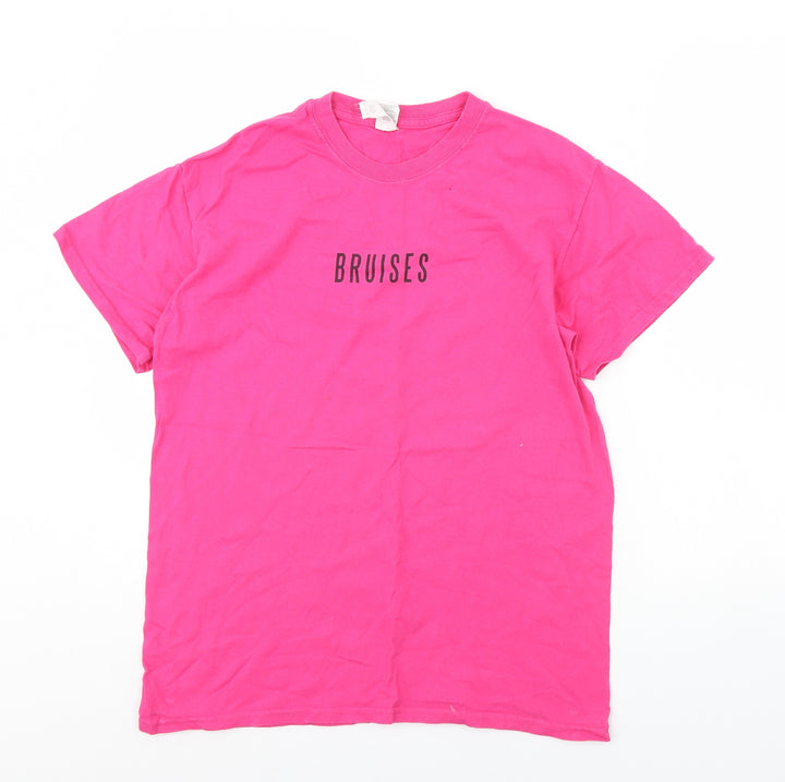 Gildan Womens Pink Basic T-Shirt Size M - Lewis capaldi