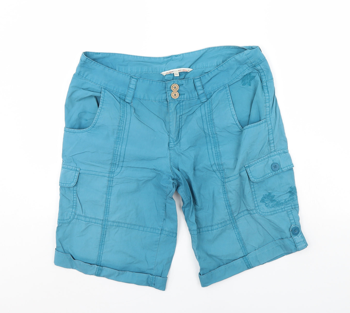 Mantaray Womens Blue   Chino Shorts Size 14