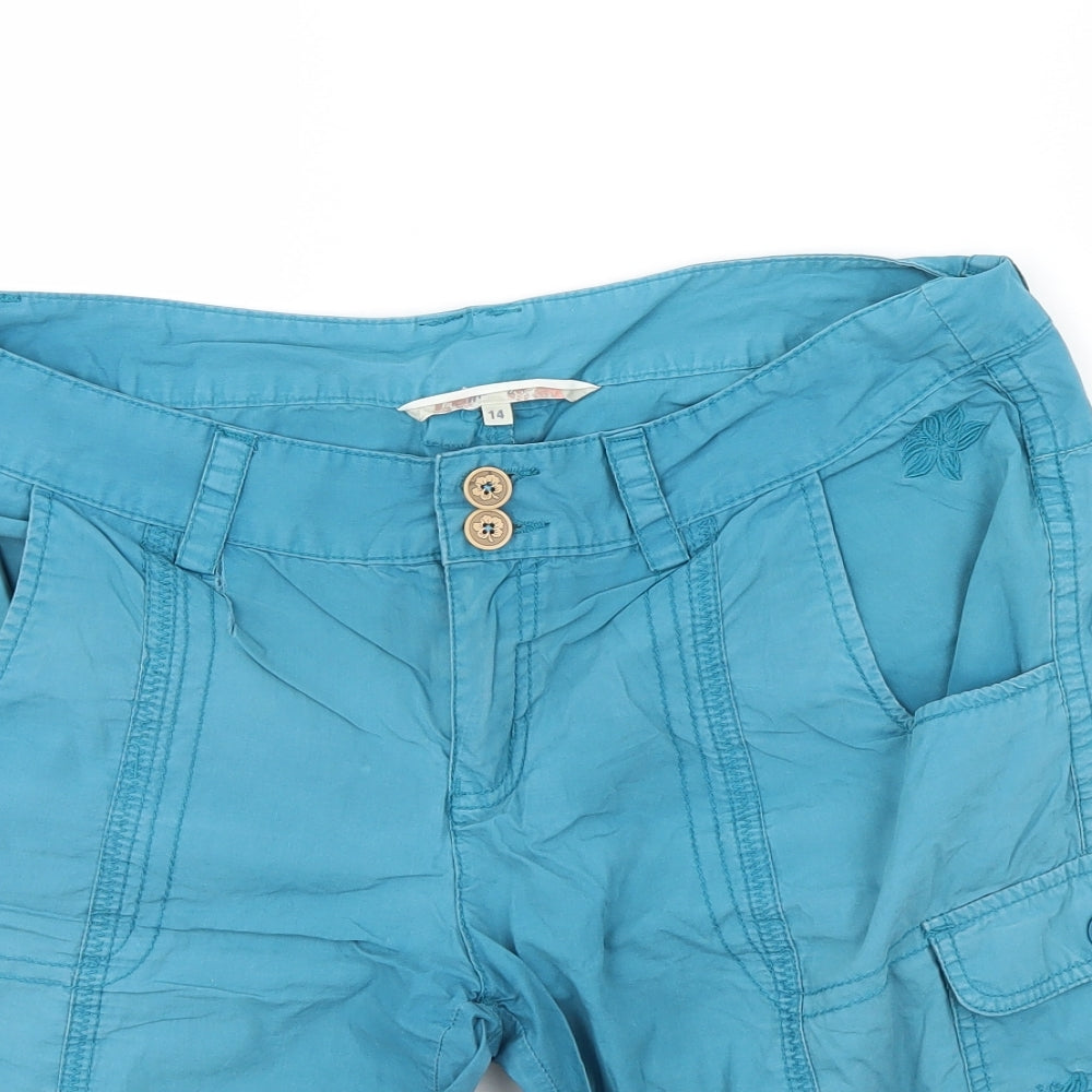 Mantaray Womens Blue   Chino Shorts Size 14
