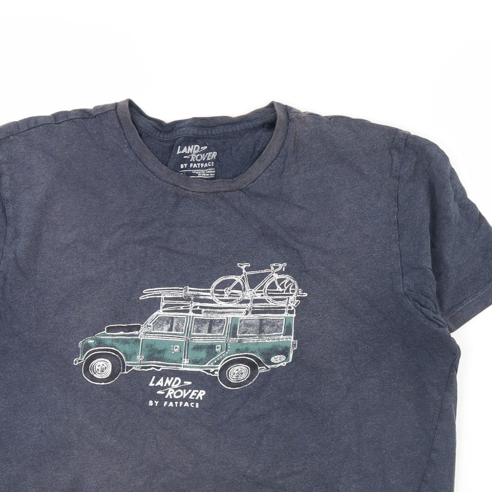 Fat Face Mens Blue    T-Shirt Size L  - Land rover