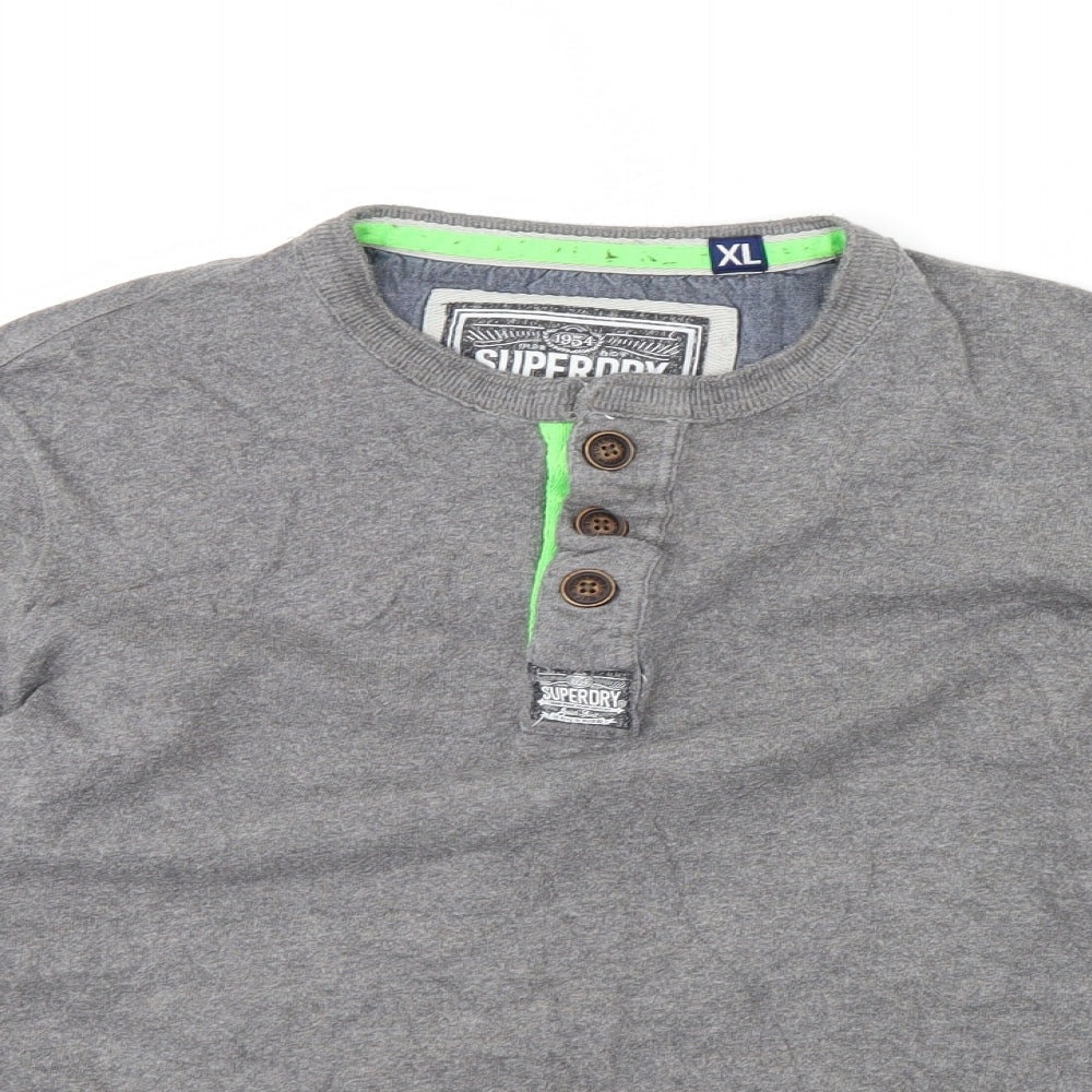 Superdry Mens Grey   Pullover Jumper Size XL