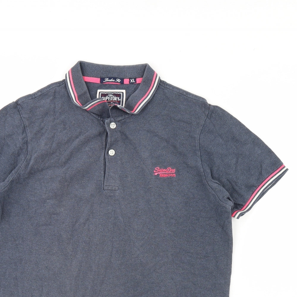 Superdry Mens Blue    Polo Size XL